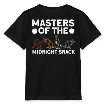 Master of the Midnight snack - Raccoon - Stanley/Stella MINI CREATOR Kids’ T-Shirt - black - Front - Mikhail (115cm)