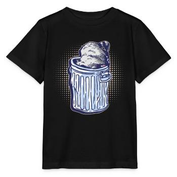 Raccoon digs through a trash can - raccoon - Stanley/Stella MINI CREATOR Kids’ T-Shirt - black - Front - Mikhail (115cm)