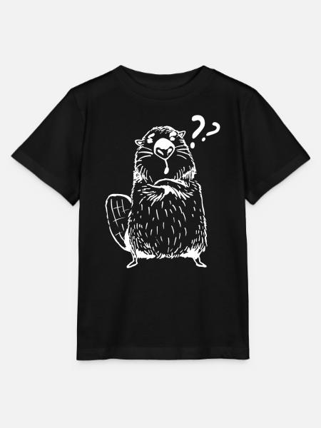 Biber Umrisse - Lustiger Biber - Stanley/Stella Kinder T-Shirt MINI CREATOR  - Schwarz
