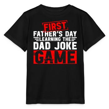 First Father's Day Dad First Time Dad Gift - Stanley/Stella MINI CREATOR Kids’ T-Shirt - black - Front - Mikhail (115cm)