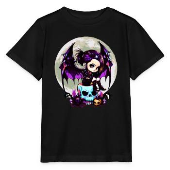 Cute Goth Bat Wing Gothic Grufti - Stanley/Stella MINI CREATOR Kids’ T-Shirt - black - Front - Mikhail (115cm)