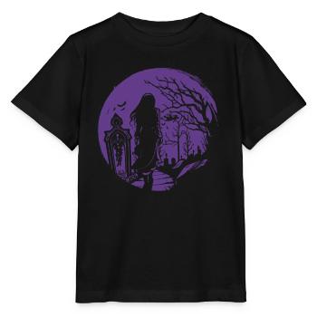 Goth goes over cemetery - Gothic Grufti - Stanley/Stella MINI CREATOR Kids’ T-Shirt - black - Front - Mikhail (115cm)