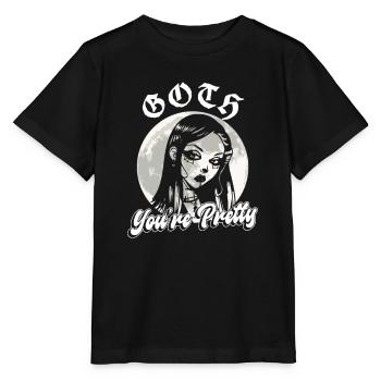 Goth You're Pretty - Goth Gothic - Stanley/Stella Kinder T-Shirt MINI CREATOR  - Schwarz - Vorne - Mikhail (115cm)