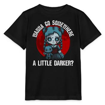Willst du an einen dunkleren Ort gehen? Grufti - Stanley/Stella Kinder T-Shirt MINI CREATOR  - Schwarz - Vorne - Mikhail (115cm)