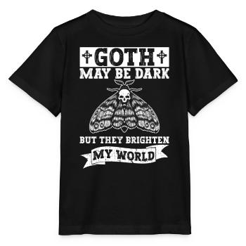 Goth dunkel, aber erhellt meine Welt - Goth Moth - Stanley/Stella Kinder T-Shirt MINI CREATOR  - Schwarz - Vorne - Mikhail (115cm)