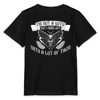 Goth Moth Gothic Grufti Emo Saying - Stanley/Stella MINI CREATOR Kids’ T-Shirt - black - Front - Mikhail (115cm)