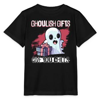 Les cadeaux effrayants vous donnent la chair de poule - Goth - T-shirt bio MINI CREATOR Stanley/Stella Enfant - noir - Devant - Mikhail (115cm)