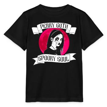 Perky Goth - Spooky Soul - Bubble Goth Perky Goth - Stanley/Stella Kinder T-Shirt MINI CREATOR  - Schwarz - Vorne - Mikhail (115cm)