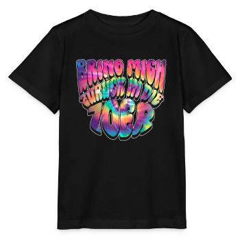 Bring Mich Zurück In Die 70er - Hippie Kostüm 70er - Stanley/Stella Kinder T-Shirt MINI CREATOR  - Schwarz - Vorne - Mikhail (115cm)
