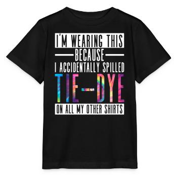 Tie-dye spilled on other shirts - Hippie - Stanley/Stella MINI CREATOR Kids’ T-Shirt - black - Front - Mikhail (115cm)