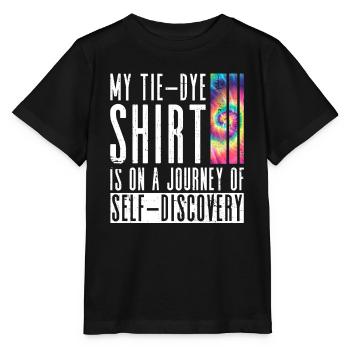 La chemise tie-dye est en voyage de découverte de soi - Hippie - T-shirt bio MINI CREATOR Stanley/Stella Enfant - noir - Devant - Mikhail (115cm)
