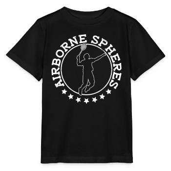 Kugeln in der Luft - Lustiges Badminton - Stanley/Stella Kinder T-Shirt MINI CREATOR  - Schwarz - Vorne - Mikhail (115cm)