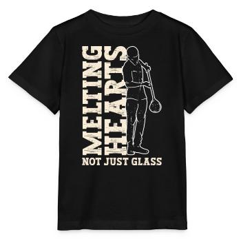 Melting Hearts - Pas seulement le verre - Soufflage de verre - T-shirt bio MINI CREATOR Stanley/Stella Enfant - noir - Devant - Mikhail (115cm)