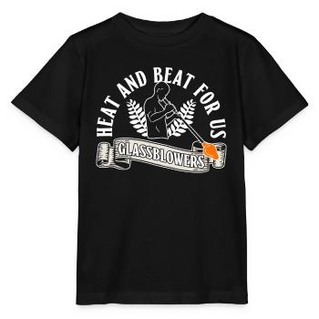 Chaleur et souffle pour nous souffleurs de verre - soufflage de verre - T-shirt bio MINI CREATOR Stanley/Stella Enfant - noir - Devant - Mikhail (115cm)