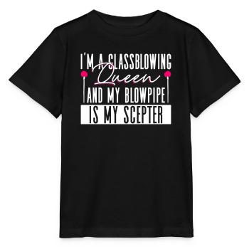 Glasbläserkönigin Glas Glasblasen Glasbläser - Stanley/Stella Kinder T-Shirt MINI CREATOR  - Schwarz - Vorne - Mikhail (115cm)