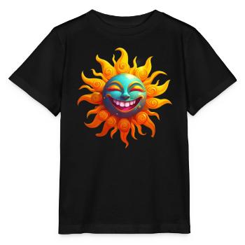 Drôle de soleil - T-shirt bio MINI CREATOR Stanley/Stella Enfant - noir - Devant - Mikhail (115cm)
