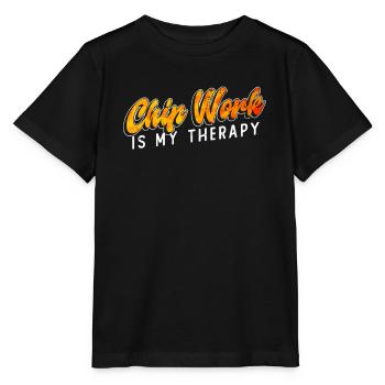 Chip Work Is My Therapy - Chip Work Glass Artist - T-shirt bio MINI CREATOR Stanley/Stella Enfant - noir - Devant - Mikhail (115cm)