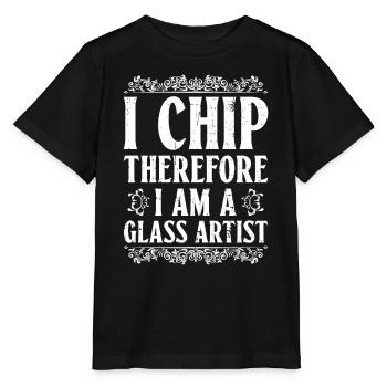 Ich späne, also bin ich ein Glaskünstler - Chip - Stanley/Stella Kinder T-Shirt MINI CREATOR  - Schwarz - Vorne - Mikhail (115cm)