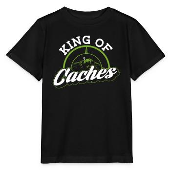King of Caches - Geocaching Geocacher - Stanley/Stella MINI CREATOR Kids’ T-Shirt - black - Front - Mikhail (115cm)