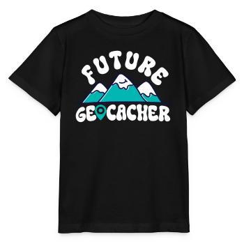 Future Geocacher - Geocaching Geocacher - Stanley/Stella MINI CREATOR Kids’ T-Shirt - black - Front - Mikhail (115cm)