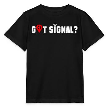 Avez-vous un signal? - Geocaching Geocacher - T-shirt bio MINI CREATOR Stanley/Stella Enfant - noir - Devant - Mikhail (115cm)