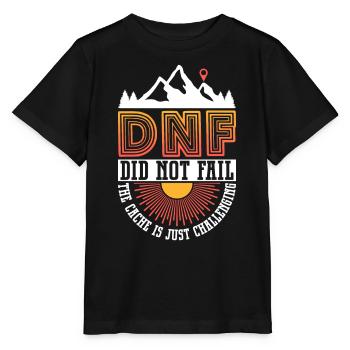 DNF: Did Not Fail - Geocaching Geocacher - Stanley/Stella Kinder T-Shirt MINI CREATOR  - Schwarz - Vorne - Mikhail (115cm)