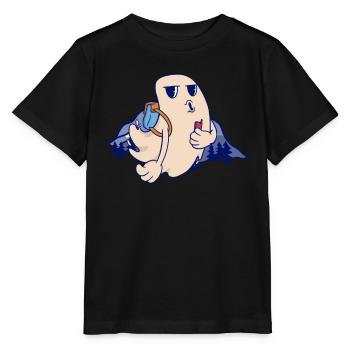 Ghost Geocaching - Geocaching Geocacher - T-shirt bio MINI CREATOR Stanley/Stella Enfant - noir - Devant - Mikhail (115cm)