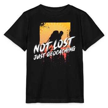 Pas perdu - juste le géocaching - geocaching - T-shirt bio MINI CREATOR Stanley/Stella Enfant - noir - Devant - Mikhail (115cm)