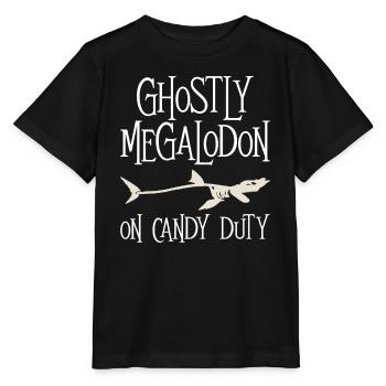Mégalodon fantomatique sur le service de bonbons - - T-shirt bio MINI CREATOR Stanley/Stella Enfant - noir - Devant - Mikhail (115cm)