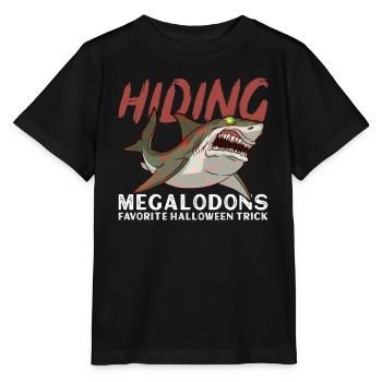 Verstecken - Megalodons Lieblings-Halloweentrick - - Stanley/Stella Kinder T-Shirt MINI CREATOR  - Schwarz - Vorne - Mikhail (115cm)