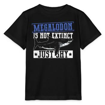 Megalodon ist nicht ausgestorben - nur schüchtern - Stanley/Stella Kinder T-Shirt MINI CREATOR  - Schwarz - Vorne - Mikhail (115cm)