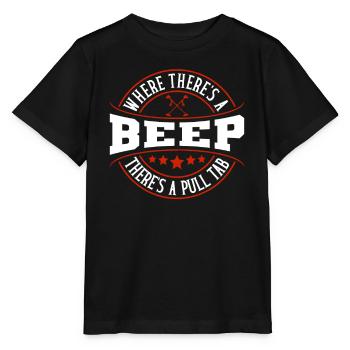 Beep Metal Detection Treasure Hunt Funny - Stanley/Stella MINI CREATOR Kids’ T-Shirt - black - Front - Mikhail (115cm)