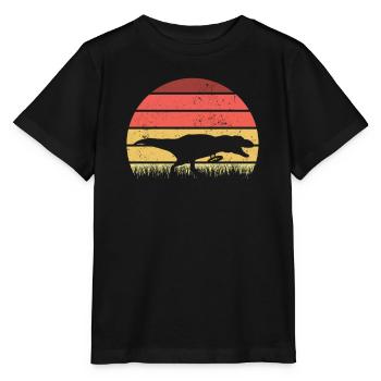 Tyrannosaure orpaillant - T-shirt bio MINI CREATOR Stanley/Stella Enfant - noir - Devant - Mikhail (115cm)