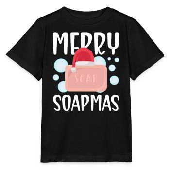 Soap making Christmas soap boiler saying - Stanley/Stella MINI CREATOR Kids’ T-Shirt - black - Front - Mikhail (115cm)