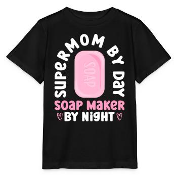 Seife machen Mama Seifensieder Spruch Mutter - Stanley/Stella Kinder T-Shirt MINI CREATOR  - Schwarz - Vorne - Mikhail (115cm)
