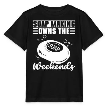 Soap making father soap boiler saying dad - Stanley/Stella MINI CREATOR Kids’ T-Shirt - black - Front - Mikhail (115cm)