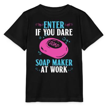 savon fabrication savon savonnière savonnerie savon chaudière - T-shirt bio MINI CREATOR Stanley/Stella Enfant - noir - Devant - Mikhail (115cm)