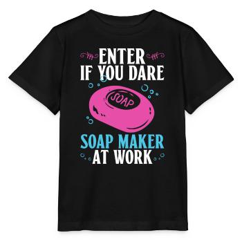 savon fabrication savon savonnière savonnerie savon chaudière - T-shirt bio MINI CREATOR Stanley/Stella Enfant - noir - Devant - Mikhail (115cm)
