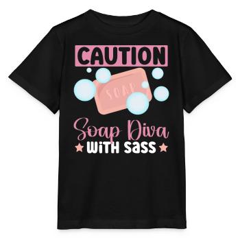 savon fabrication savon savonnière savonnerie savon chaudière - T-shirt bio MINI CREATOR Stanley/Stella Enfant - noir - Devant - Mikhail (115cm)