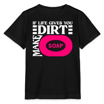 savon fabrication savon savonnière savonnerie savon chaudière - T-shirt bio MINI CREATOR Stanley/Stella Enfant - noir - Devant - Mikhail (115cm)