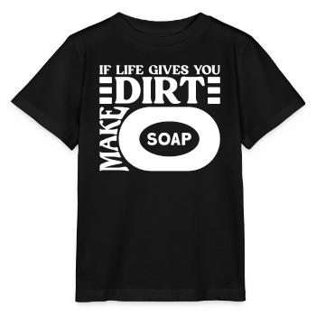 savon fabrication savon savonnière savonnerie savon chaudière - T-shirt bio MINI CREATOR Stanley/Stella Enfant - noir - Devant - Mikhail (115cm)