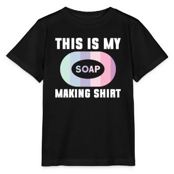 savon fabrication savon savonnière savonnerie savon chaudière - T-shirt bio MINI CREATOR Stanley/Stella Enfant - noir - Devant - Mikhail (115cm)