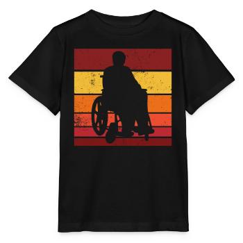 19 Wheelchair Retro Background - Stanley/Stella Kinder T-Shirt MINI CREATOR  - Schwarz - Vorne - Mikhail (115cm)