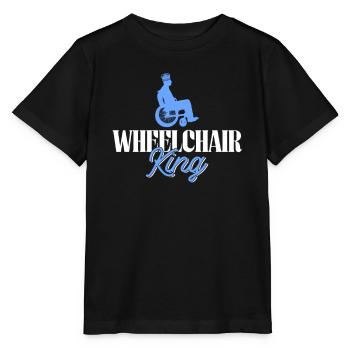 Fauteuil roulant Fauteuil roulant Handicap Drôle - T-shirt bio MINI CREATOR Stanley/Stella Enfant - noir - Devant - Mikhail (115cm)