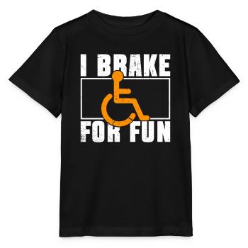 Fauteuil roulant Fauteuil roulant Handicap Drôle - T-shirt bio MINI CREATOR Stanley/Stella Enfant - noir - Devant - Mikhail (115cm)