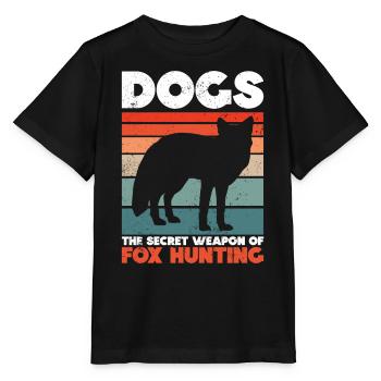 Fox Hunting Gifts Hunting Dog - Stanley/Stella MINI CREATOR Kids’ T-Shirt - black - Front - Mikhail (115cm)