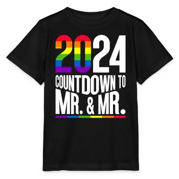 Gay Pride Wedding 2024 Gay Marriage - Stanley/Stella MINI CREATOR Kids’ T-Shirt - black - Front - Mikhail (115cm)