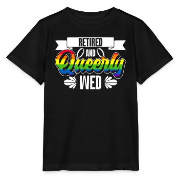 Gay Pride Hochzeit Homo-Ehe - Stanley/Stella Kinder T-Shirt MINI CREATOR  - Schwarz - Vorne - Mikhail (115cm)