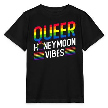 Gay Pride Hochzeit Homo-Ehe - Stanley/Stella Kinder T-Shirt MINI CREATOR  - Schwarz - Vorne - Mikhail (115cm)