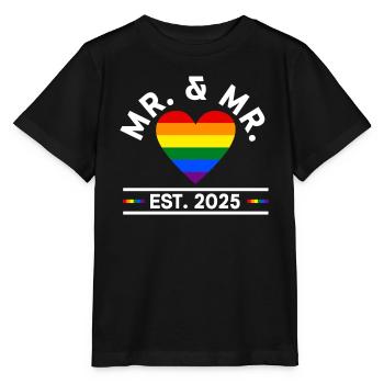 Gay Pride Mariage 2025 Mariage gay - T-shirt bio MINI CREATOR Stanley/Stella Enfant - noir - Devant - Mikhail (115cm)